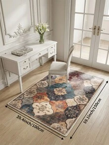 1pc Multi-Color Moroccan Style Living Room Rug. Suitable For Kitchen, Dining Room, Bedroom, Room Holiday Decor, Indoor/Outdoor, Office, Lobby, Non-Slip Doormat, Bathroom Rug, Hallway, Study Gaming Area Rug. - Multicolor - View 15