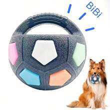 1pc/2pcs Soccer Ball Pet Vocal Toy, Durable TPR Material, 5.51inch Dog Toy With Carrying Handle, Suitable For Throwing And Dribbling, Interactive Pet Toy, Sturdy And Durable, Suitable For All Sizes Of Dogs - Multicolor - View 16