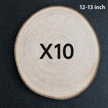 10Pcs Natural Wood Slices 12-13 Inch Rustic Paulownia Wood Rounds For Wedding Centerpieces, DIY Crafts, Home Decor, Party Table Decoration - A - View 11