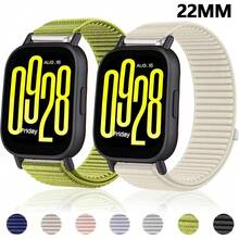 Tali Jam Tangan Nilon Anyaman 22mm untuk Redmi Watch 5 Active/5 Lite, Dapat Diatur dengan Magnet, Pas Aman, Tahan Lama, Tali Pengganti Olahraga untuk Jam Tangan Pintar - MultiWarna - View 1