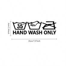 1pc HAND WASH ONLY Car Sticker "Hand Wash Only" Reminder Label Fashion Vinyl Decal For Car, Motorcycle Body Decoration - HAND - View 7