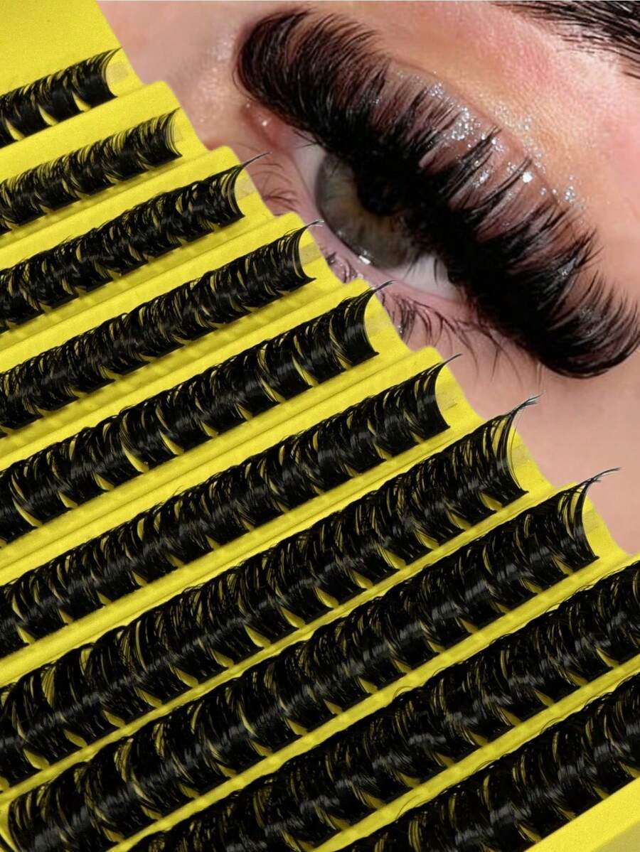 200/400 قطعة من إضافات الرموش الكثيفة D-Curl، 0.07 مم D-Curl، أطوال مختلطة من 8-16 مم إضافات رموش طبيعية، رموش طويلة فائقة الكثافة، إكسسوارات تنكرية للهالوين، مناسبة للمبتدئين والاستخدام المنزلي