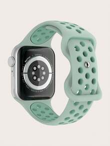 4件/組中性時尚運動款柔軟舒適透氣雙色孔洞矽膠扣錶帶，適用於Apple Watch，尺寸38mm、40mm、41mm、45mm、44mm、42mm、49mm，可用作腰帶、百搭休閒手鍊、腕帶，派對禮物、節日禮物。兼容Ultra系列9/8/7/6/5/SE/4/3/2/1機型，可更換錶帶配件。 - 彩色 - 查看 10