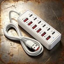 12口USB快速充電站 - 6個Type-C PD + 6個USB-A接口，單口最高25W，緊湊設計，高速充電，適用於筆記本電腦/平板電腦/多台設備，工作空間電源中心，為科技愛好者設計，12口USB快速充電站 – 6個Type-C PD接口和6個USB-A接口，適用於平板電腦/多台設備。具有緊湊設計、高速充電和USB適配器工作空間電源中心。科技必需品 - 查看 7