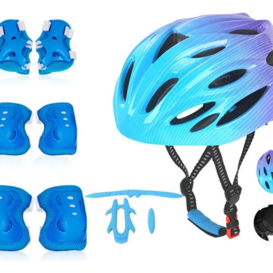 Kids Helmets, Back To School - Blue - View 1