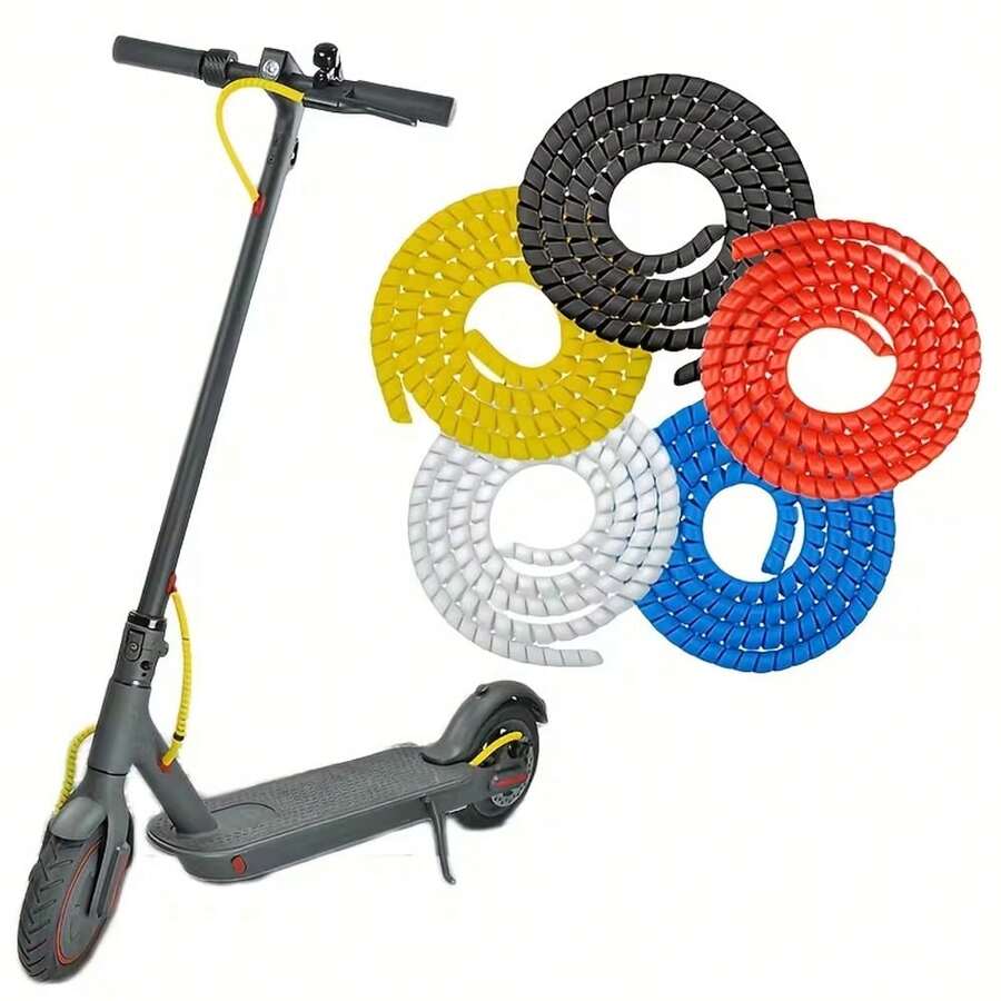 1pc 1M/39.37in Scooter Brake Hidden Cable Durable Motor Cable Protection Linear Wiring Harness Cuttable Design Universal Tube Bundle Cable Management Compatible With M365 PRO 1S 9th Gen Scooter - Multicolor - View 1