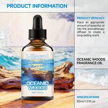 Hllozzi 30ml 海洋森林與30ml 倫敦紳士精油，清新水生木質香調，後者帶有舒緩的木質皮革調。這些精油適用於擴香機、加濕器、香氛蠟燭和DIY，是送給親友的理想禮物。 - Oceanic Woods and London Gentleman - 查看 3