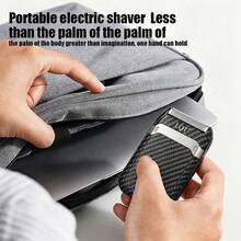 LQT 2件/1件裝 男士電動理髮器、面部毛髮修剪器、短鬍鬚修剪器。電動理髮器與迷你電動刮鬍機。理髮、刮鬍、修剪與造型。適合居家使用，也方便旅行攜帶。 - 黑色 - 查看 5