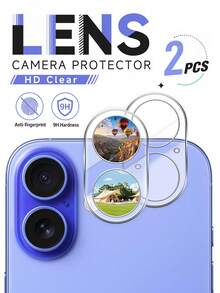 2pcs Full Coverage Rear Camera Lens Glass Protector Film, Phone Accessories, Compatible With IPhone 17 17 Air 16 Pro Max 15 14 13 12 11, Daily Protection - Clear - View 26