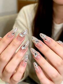 10g/30g One Pack Of Nail Art, Nail Charm, Mixed Diamond Nail Accessories, Y2K Style Luxurious And Shiny 110 Mixed Gemstone Nail Accessories, Mixed Material Package, DIY Handmade Decorations, Phone Cases, Cups, Bags, Clothes, Shoes, Dolls Nail Charms - Multicolor - View 5