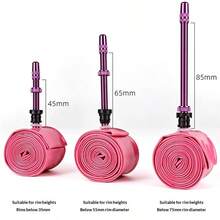 超輕量公路車內胎 45/65/85mm 長度 法式氣嘴 超輕 24G 自行車內胎 公路單車 TPU 內胎 - 彩色 - 查看 3