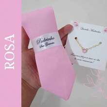 Semi Slim Godfather Tie And Gold Plated Godmother Bracelet Kit READY DELIVERY - 淺粉紅色 - 查看 3