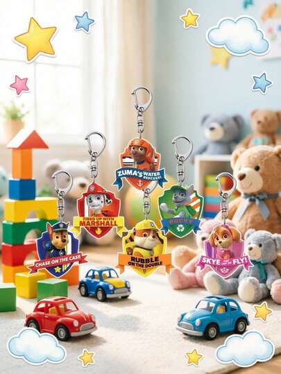  1/6 chiếc móc khóa acrylic Paw Patrol, charm treo ba lô hình cún con dễ thương. Quà tặng tiệc, quà lễ và sinh nhật hoàn hảo cho bạn thân. Trang trí phòng và nhà lý tưởng, trang trí Giáng sinh và Valentine. Quà lưu niệm đáng yêu cho phụ nữ và trẻ em.