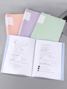 Back To School Essential A4 Transparent Pocket Folder 30-Page Document Binder Large Capacity Multi-Function Exam Paper Study Material Storage Organizer - Single Piece - View 12