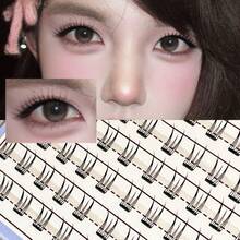 MIXIAOHE Self-Adhesive Korean Style Thin Cluster False Eyelashes 48/60/96 Clusters 12mm Transparent Lightweight Nude Natural Look Segmented Eyelashes Suitable For Daily And Girl Group Style Eye Makeup - View 8