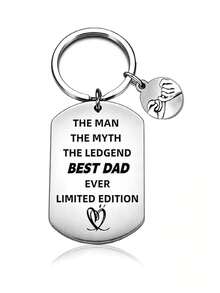 I Love You Grandpa Cartoon Bear Holding Hands Keychain, Grandfather Keyring Father's Day Gift, Best Hero Keepsake For Granddaughter And Grandson - Silver - View 10