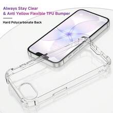 透明不泛黃軟殼，相容 iPhone 17e 16e 7 8 Plus SE 2020 SE 2022，防震防摔透明手機殼，相容 iPhone 18 Pro Max 17 Pro Max 16 Pro Max 15 13 14 11 12 XS Max - 無色 - 查看 2