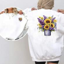 1/2/3PCS Sunflower And Lavender Flower Stickers, Suitable For DIY T-Shirts, Hoodies, Jeans And Backpacks - Perfect Holiday Decoration, Festive Attire, Fun Appliques, High-Quality Vinyl Material, Easy To Stick, Fabric Patches, Clothing Patches, Party Planners, Craft Enthusiasts - Multicolor - View 5
