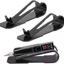 Tattoo Machine Stand - Acrylic/Rubber Tattoo Pen Holder, Tattoo Machine Rack, Compatible With Rotary Tattoo Guns & Coil Machines, Anti-Slip Base, Stable Pen Display Stand Tattoo Pen Tray - Black - View 2