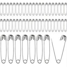 50pcs Stainless Steel Pin Brooch For Diy Jewelry Making Craft Supplies, 5 Different Sizes Of Safety Pins, Durable Safety Pins, Small And Large Safety Pins, Suitable For Sewing And DIY Arts And Crafts - B-Silver - View 1