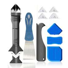 5/8/10/12pcs Multi-Function Grout Removal Tool Set, Metal And Plastic Tile Gap Scraper, Kitchen Sink And Bathroom Window Renovation Angle Sealant Tool. Glue Scraper Plate, Glue Remover, Glass Glue Scraper, Corner Scraper, Grout Tool. Manual Tool Set - Multicolor - View 12