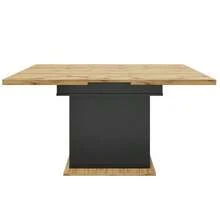 Telescopic Dining Table (110-140 X 80 Cm), Folding Kitchen Table For 4 To 6 People, Extendable Table, Space-Saving Table, For Kitchen And Living Room, Minimalist Design With Cupboard Doors, Black - 黑色 - 查看 8