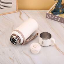 LDQ Stainless Steel Insulated Water Bottle, Vacuum Flask With Dual-Use Lid/Drinking Cup And Rope Handle, Washable, Suitable For Hot And Cold Beverages - Perfect For Camping, Dining And Office Use, Valentine's Day Gift - Multicolor - View 8