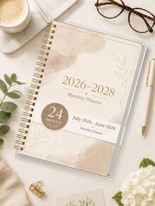1本 2026年7月-2028年6月 A5 (5.7" X 8") 週計畫與月計畫本，時間可視化，每日行程記錄，月度學年筆記本，提升工作效率，返校與辦公用品，教師禮物，男士、學生筆記本 - 彩色 - 查看 4
