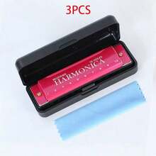 1/2/3pcs 10-Hole High-Quality C Key Harmonica - Polished Durable Hard Case - Suitable For Beginners, Professionals And Halloween/Christmas Gifts - Multicolor - View 15