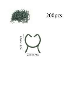 100/200Pcs Horticultural Clips Butterfly Clasp Plant Garden Fixing Clips 3 Sizes Planting Support Grippers Great For Flower Vine&Vegetable Lever Loop Clamp Holding Stems,Ties For Vines,Flowers&Vegetables,Garden Grid Holders For Secure Stem Clamping - Green - View 17