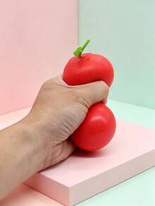 1pc Random Color Realistic Green Apple Squishy Toy, Slow Rebound Soft Stress Ball, Creative Desk Decor, Novelty Gift And Gift Box Filler - 彩色 - 查看 4