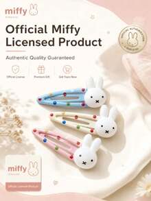 MIFFY Official Cute Kawaii Polka Dot Rabbit Hair Clips Sweet Cartoon Bangs Side Clip Barrettes Hair Accessories Ladies Girls Gift 2026 Viral T - Multicolor - View 7