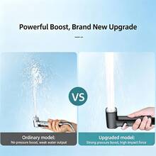 Matte Black Handheld Bidet Sprayer Set, High Pressure Spray Head, Adjustable Water Modes, 1.5m Stainless Steel Hose And Drill-Free Wall Mount Bracket, Suitable For Bathroom, Toilet - Spray Gun - View 9