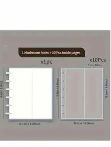 3-Inch Minimalist Postcard Display Album, Mushroom Buckle Desktop Stand, Flip Page Calendar, Photo Album - Multicolor - View 20