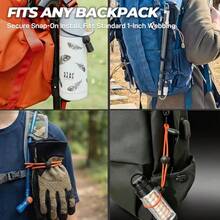 2pcs/Backpack Hiking Trekking Pole Rope, Adjustable Elastic Rope, Lanyard Fixing Clip, Suitable For Outdoor Hiking, Walking, Night Travel, Trekking Pole Carrying Rope, Elastic Rope - Multicolor - View 3