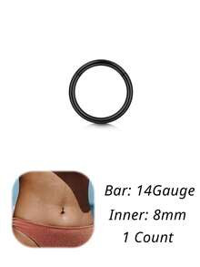 CIZME Clicker Belly Button Rings 14G(1.6mm) Gold Plated Belly Button Piercing Hoops 14G 6/7/8/10/12/14mm Inner Clicker Belly Button Rings For Women - Circular Ring - View 20