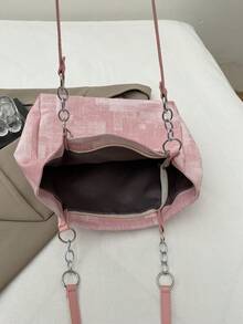 New Solid Color Luxury High-End Versatile Women's Shoulder Tote Bag - Pink - View 9