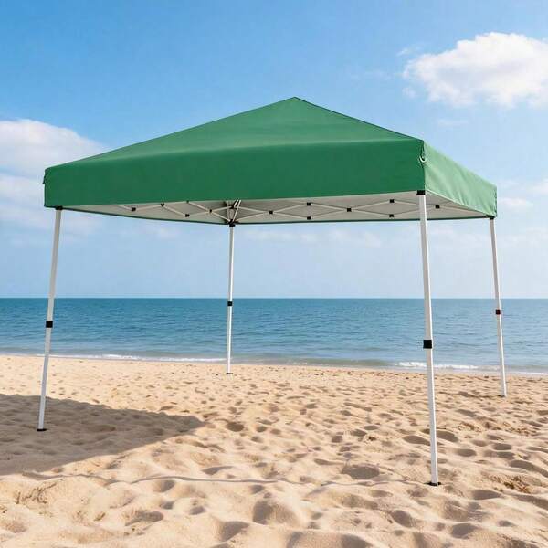 Carpa plegable, 3x3 metros, cenador portátil para exteriores con patas inclinadas, cubierta impermeable UV de 2,4x2,4 metros, incluye bolsa de transporte, ideal para patio, jardín, playa y camping.