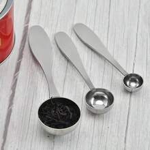 Stainless Steel Multi-Function Measuring Spoon Set, Includes Coffee Scoop, Powder Scoop, Spice Clamp - Teaspoon - View 2