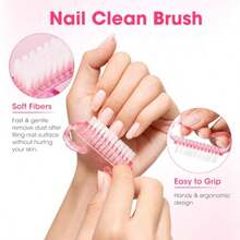 Nail Polish Gel Remover Tools Kit, Soak Off Nail Clips 10 Pcs, 100 Pcs Polish Remover Cotton Balls, Cuticle Pusher Nail File 100/180, Nail Brushes Buffer Block Grits, 7 Pack For Salon And Home - 如圖所示 - 查看 6