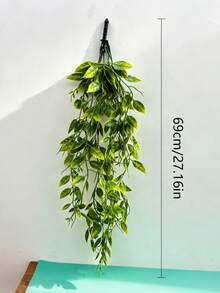 6/4/2/1件組人造吊掛植物套組，仿真盆栽綠色波斯草蕨類吊飾，人造多肉植物吊飾，龜背竹藤蔓、常春藤，適用於居家牆面、層架、露台、花園、室內/室外裝飾/大學宿舍裝飾/居家美學裝飾/附盆人造植物/萬聖節/聖誕節居家裝飾（不含盆） - 彩色 - 查看 13