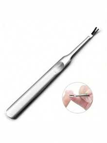 Stainless Steel U-Shaped Cuticle Pusher And Dead Skin Remover, Nail Softening Tool, Hand Callus And Hangnail Trimming Tool, Nail And Foot Repair Deep Cleaning Tool, Precision Detail Cleaner, Dirt Remover, Carving Small Groove Scraper - A - View 1