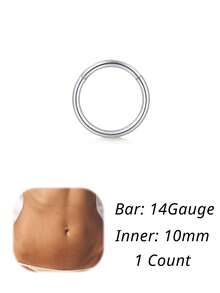 CIZME Clicker Belly Button Rings 14G(1.6mm) Gold Plated Belly Button Piercing Hoops 14G 6/7/8/10/12/14mm Inner Clicker Belly Button Rings For Women - Circular Ring - View 23