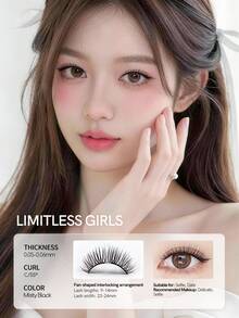 Mlen Diary 軟磁假睫毛套組 9-14mm 可重複使用，無需眼線膠，升級版 3D 雙磁睫毛，便攜免膠睫毛簇，適合輕盈自然妝容 - 黑色 - 查看 7