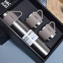 3pcs Stainless Steel Insulated Tumbler Set With Gift Box, Double-Wall Leak-Proof Thermal Cup, Long-Lasting Hot And Cold Retention, Suitable For Cycling, Hiking, Office, Car, School, Party, Camping And More - Multicolor - View 7