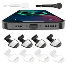 USB-C 充電孔防塵塞 防丟保護蓋附清潔刷，適用於所有 Type-C 接口設備 - 多色 - 查看 2