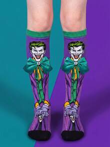 Warner Bros 1雙華納兄弟超級英雄迷你風膝上襪，時尚兒童長襪，適合派對穿著。開學季，這些有趣又時尚的華納粉絲必備。 - 彩色 - 查看 5