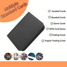Premium Card Storage Album, With 50 Removable Transparent Insert Pages And 4 Double-Sided Pockets, Total 400 Pockets, Suitable For Baseball/Football Cards, Game Cards, Sports Cards And All Standard Size Trading Cards, Perfect For Birthday, Easter, Thanksgiving, Back To School Gifts And School Supplies - Black - View 6