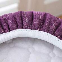 1/4 miếng đệm ghế tròn, vỏ bọc ghế đôn tròn cho gia đình, đệm ghế bàn ăn nhỏ chần bông dày màu trơn, phù hợp cho mọi mùa - Nhiều màu - Xem 7