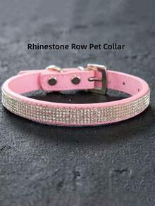 Pet Supplies Luxury Rhinestone Dog Collar, Premium Silver Alloy Buckle, Durable And Escape-Proof. Suitable For Daily Walks/Weddings/Parties, Universal For Large, Medium, Small Dogs And Cats - Purple - View 3
